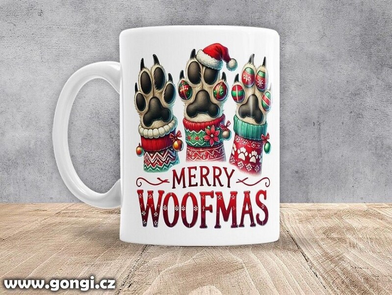 Hrnek - 0601 - Vánoce - Merry Woofmas